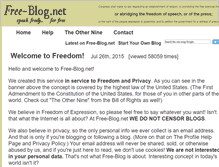 Tablet Screenshot of free-blog.net